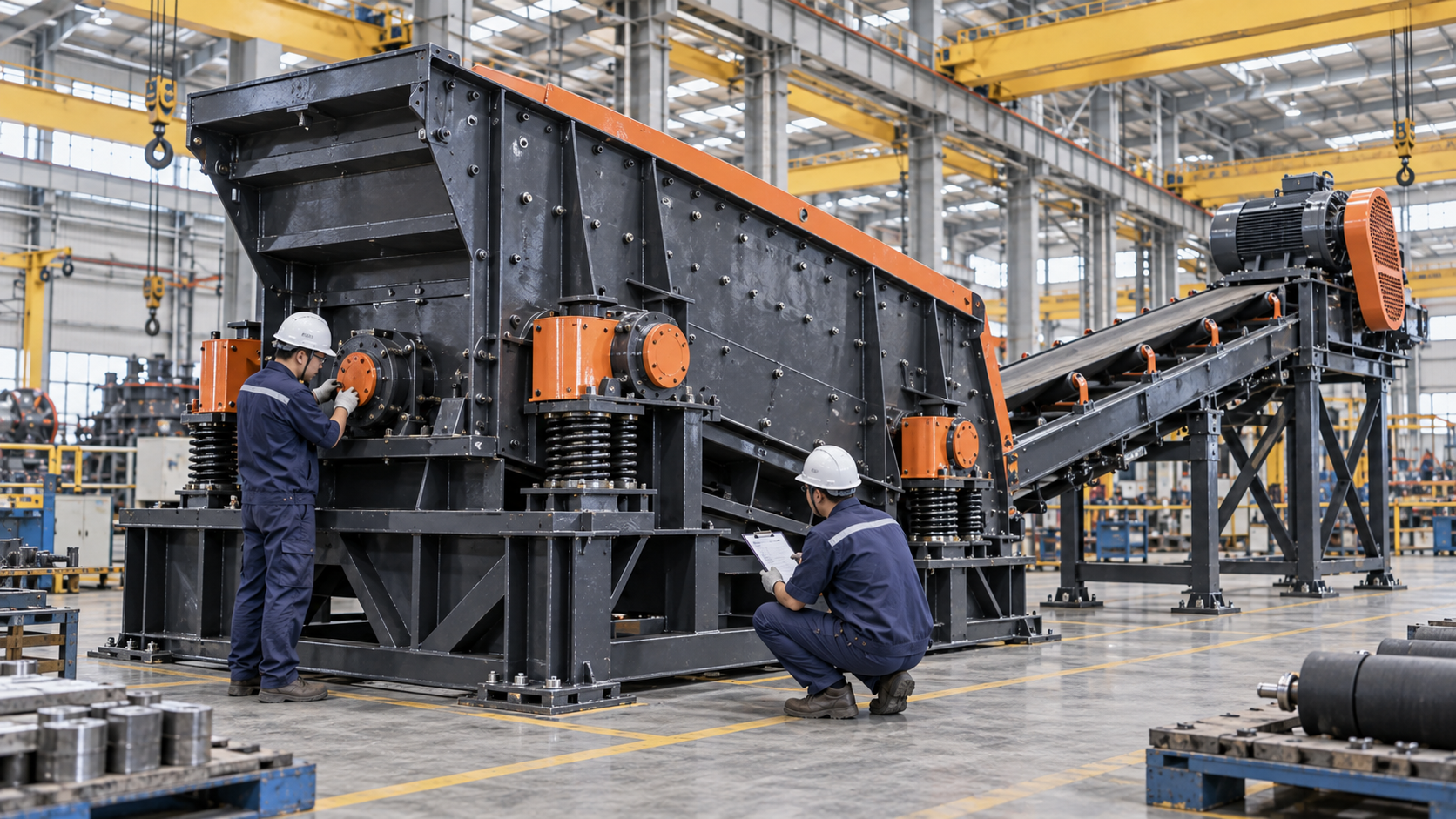 Vibrating screen and conveyor module final inspection