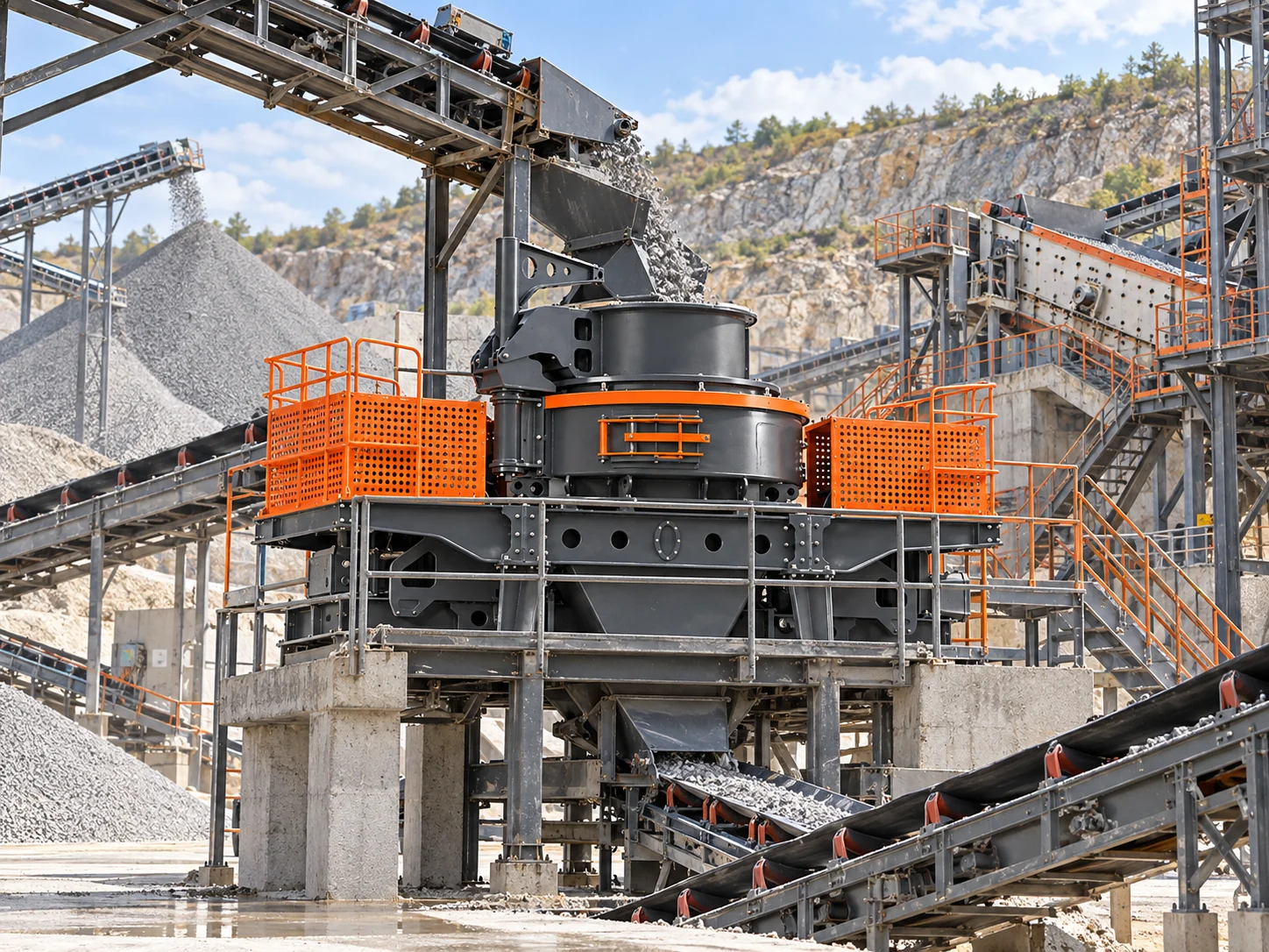 HNLANGBO 5X VSI Sand Making Machine in an equipment processing layout