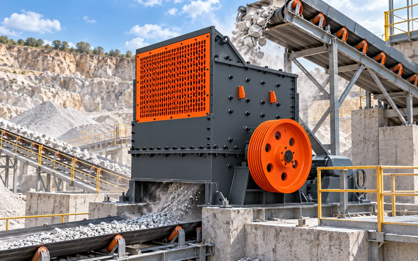 HNLANGBO Box Crusher in an equipment processing layout