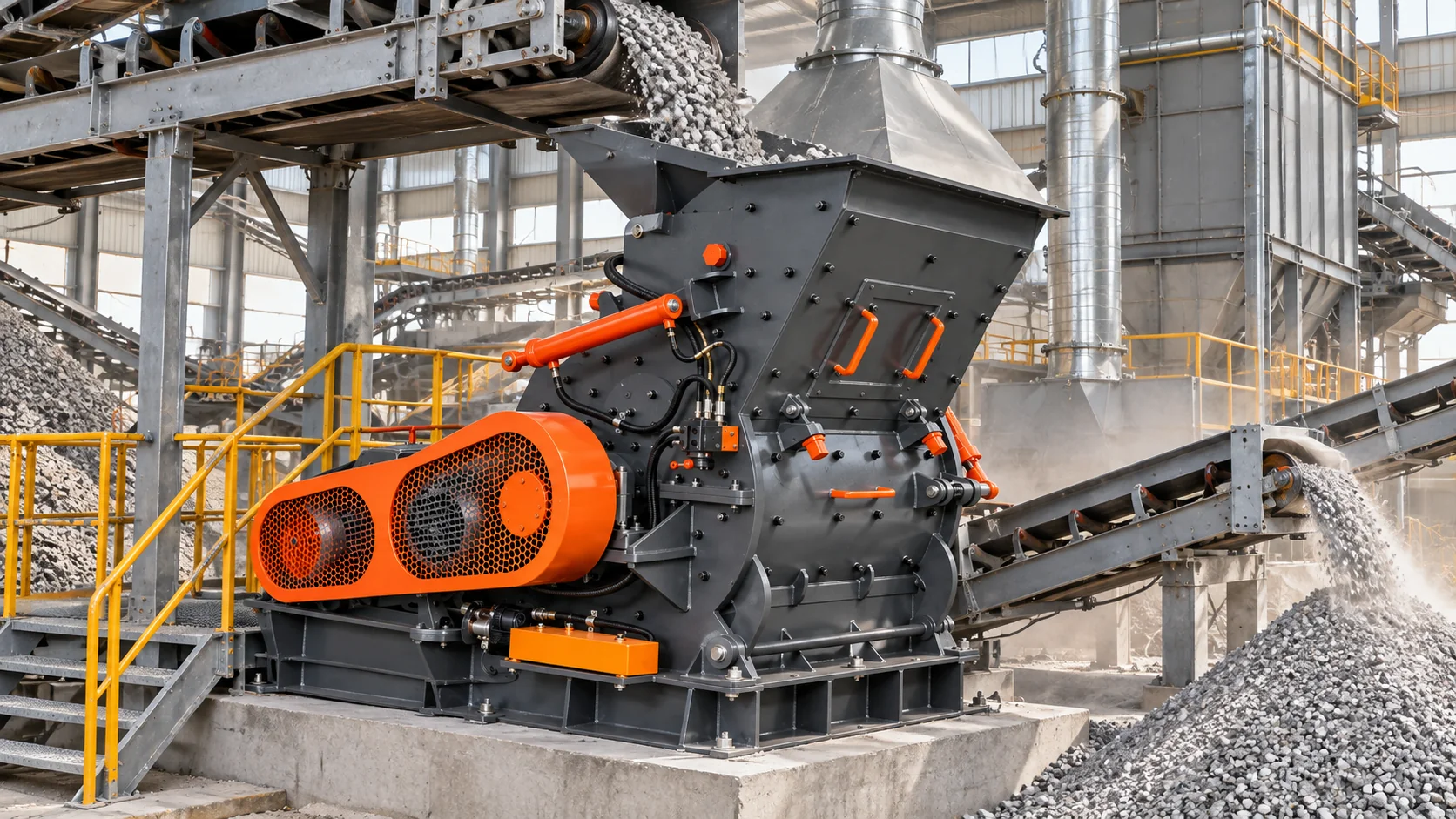 HNLANGBO Coarse Powder Mill in an equipment processing layout