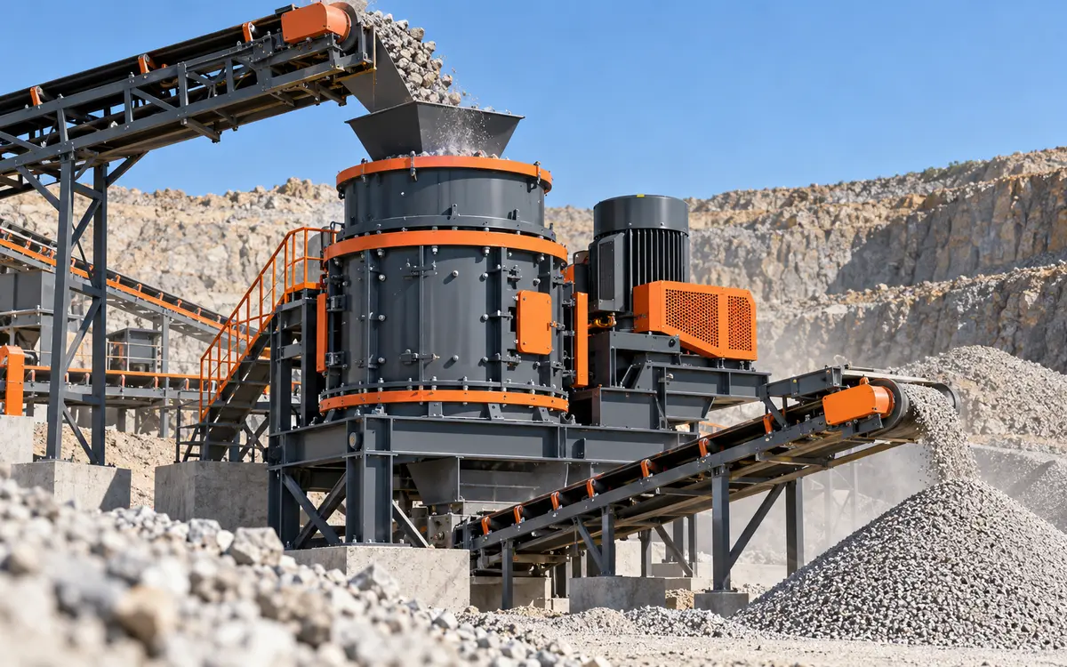 HNLANGBO Compound Sand Making Machine in an equipment processing layout