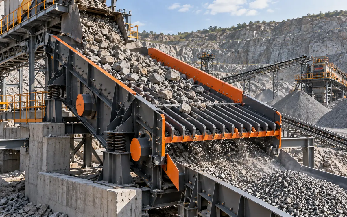 HNLANGBO Heavy-Duty Scalping Screen in an equipment processing layout