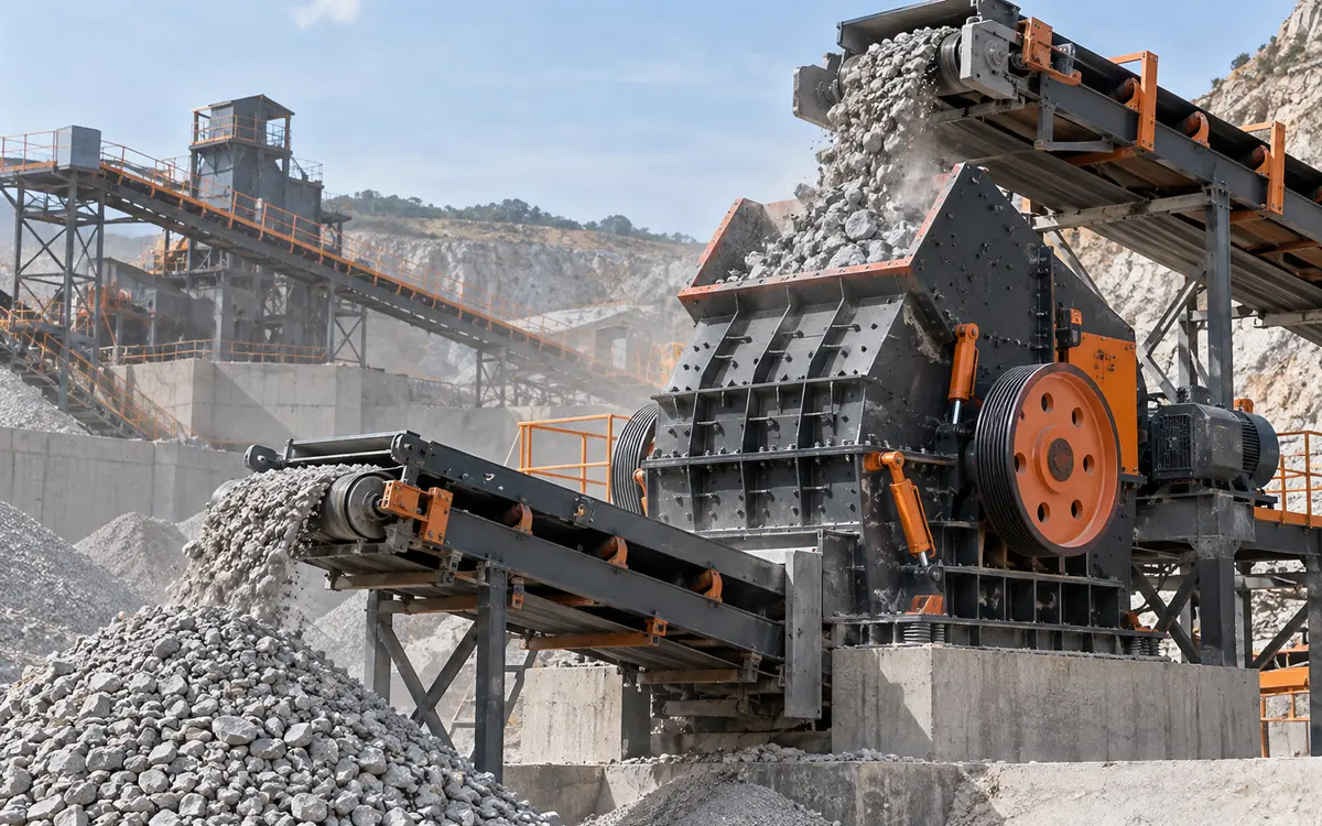 HNLANGBO Heavy Hammer Crusher in an equipment processing layout