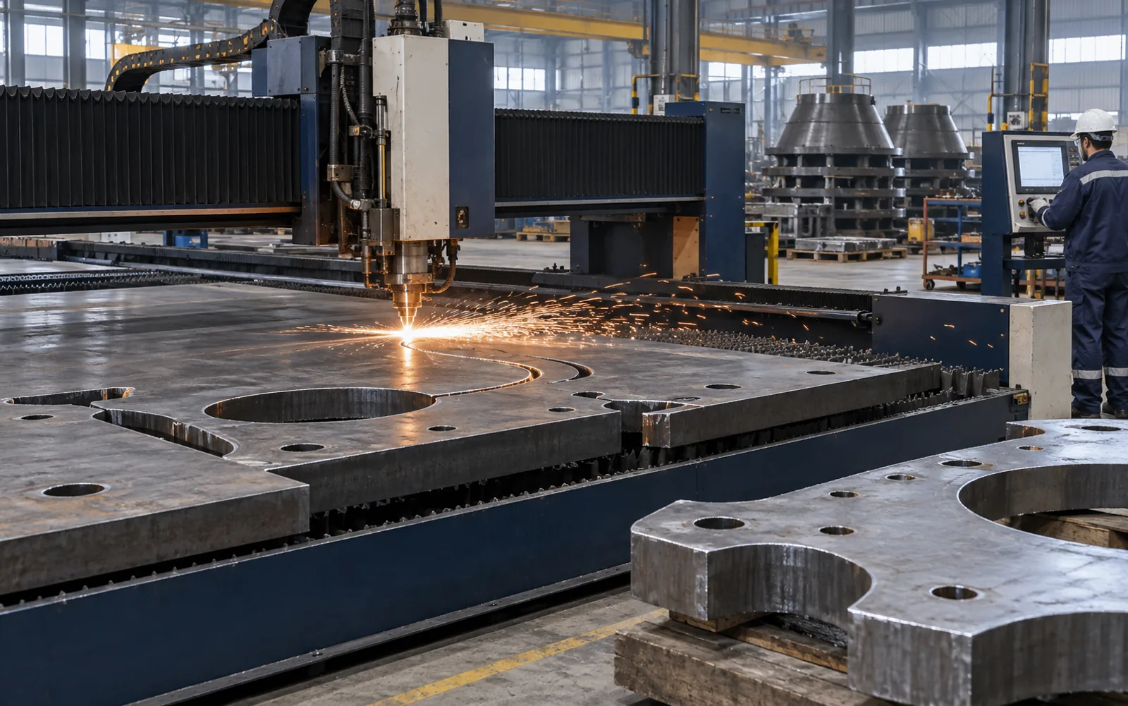 CNC steel cutting for mining equipment components
