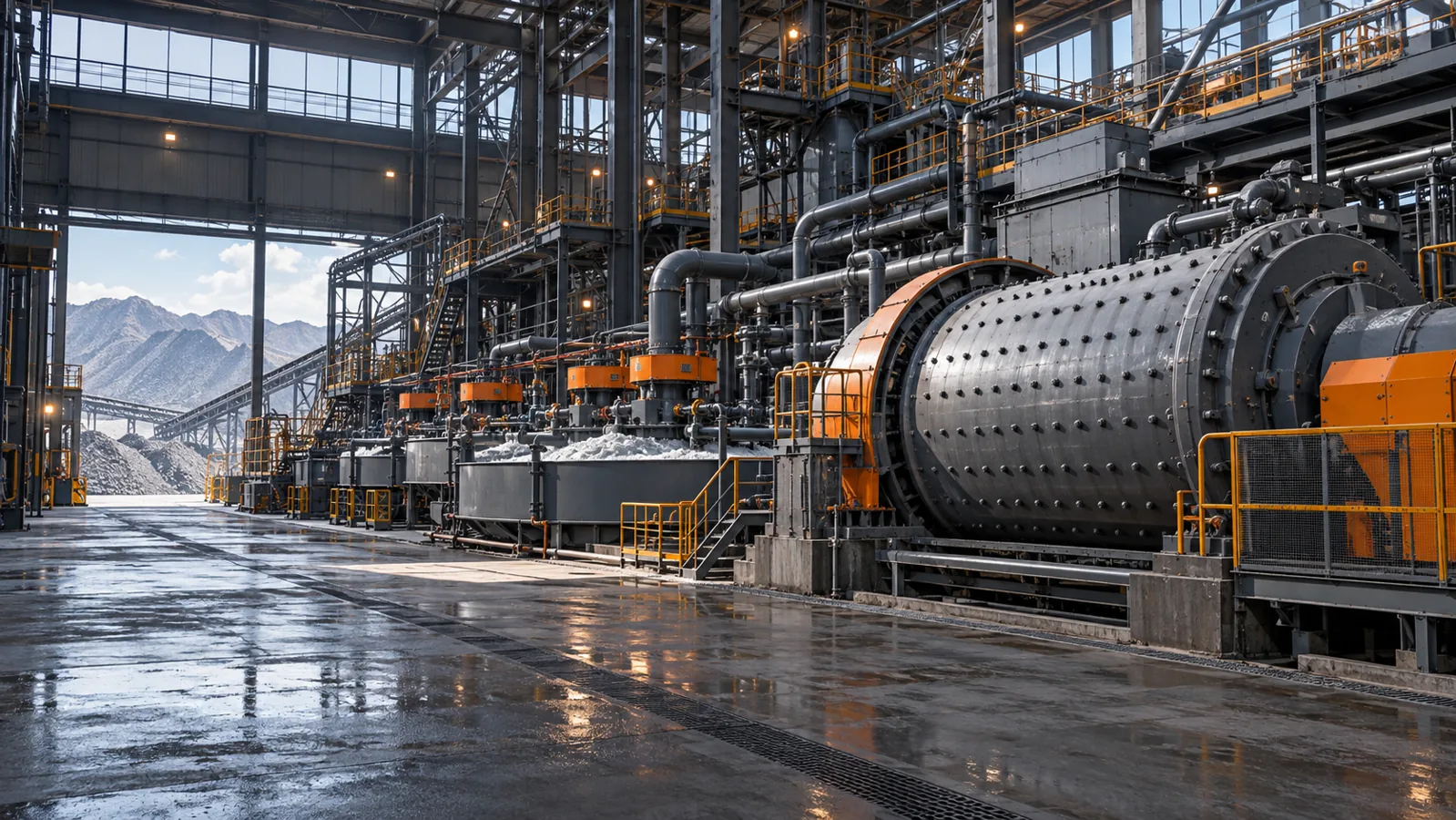 HNLANGBO Mineral Processing & Grinding equipment in a processing setting