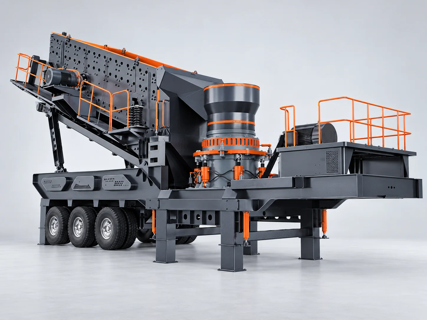 HNLANGBO Mobile Cone Crusher Station equipment