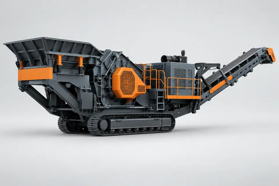 Crawler-mounted mobile crusher