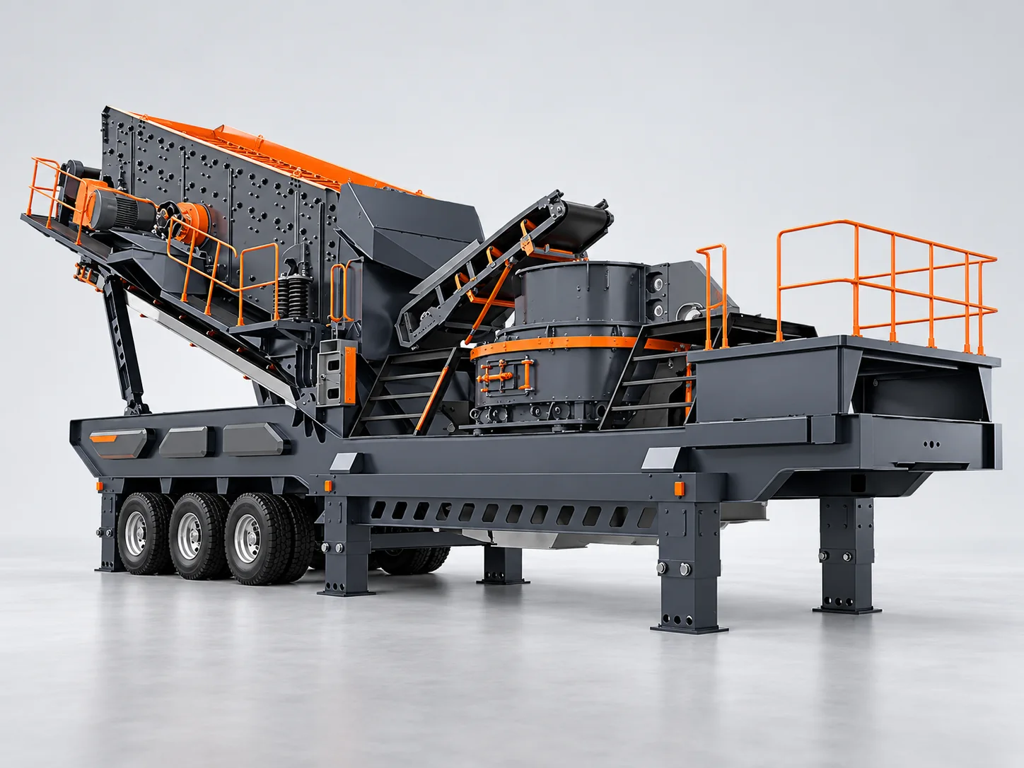 HNLANGBO Mobile Impact Crushing Station equipment