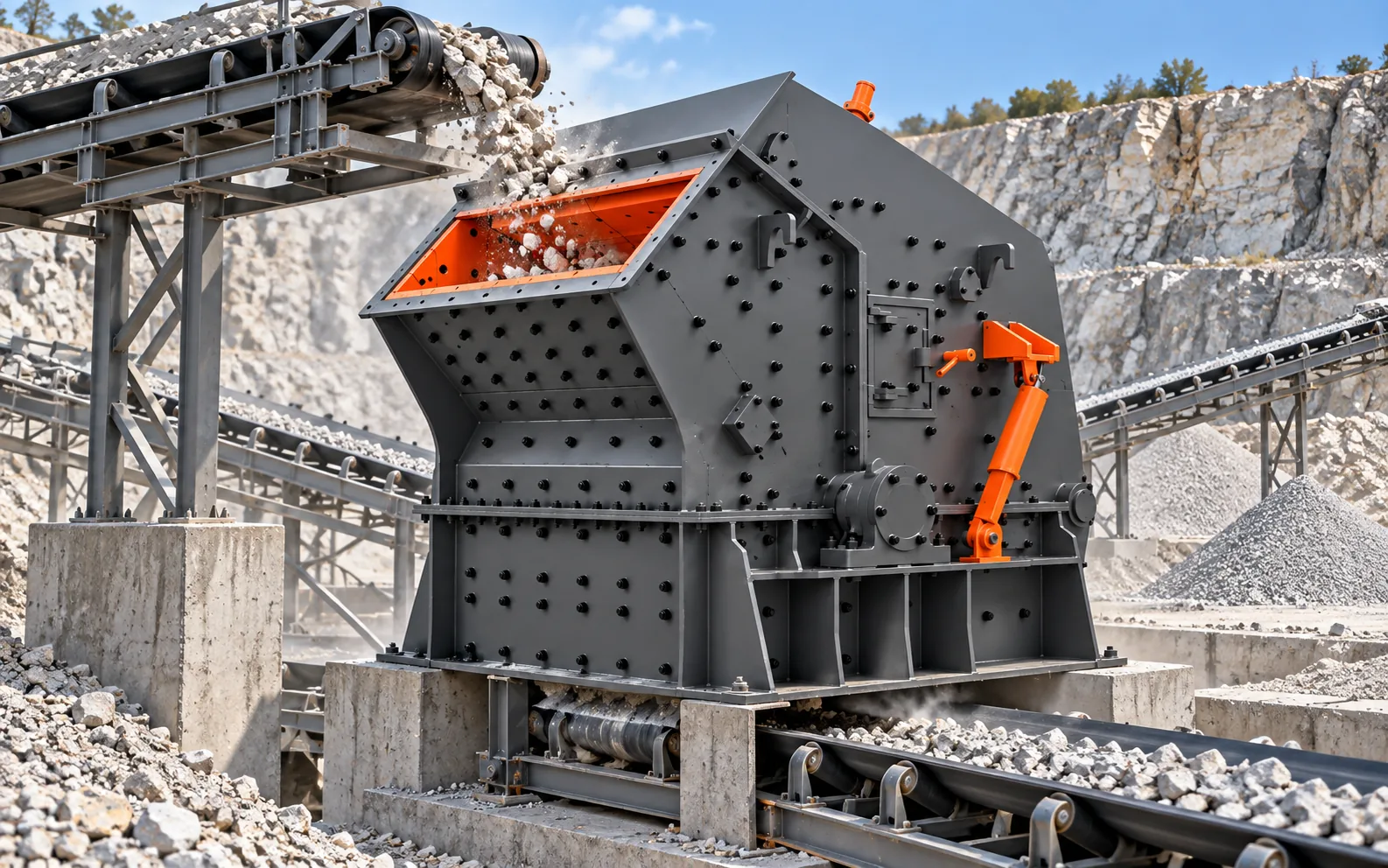 HNLANGBO PF Impact Crusher in an equipment processing layout