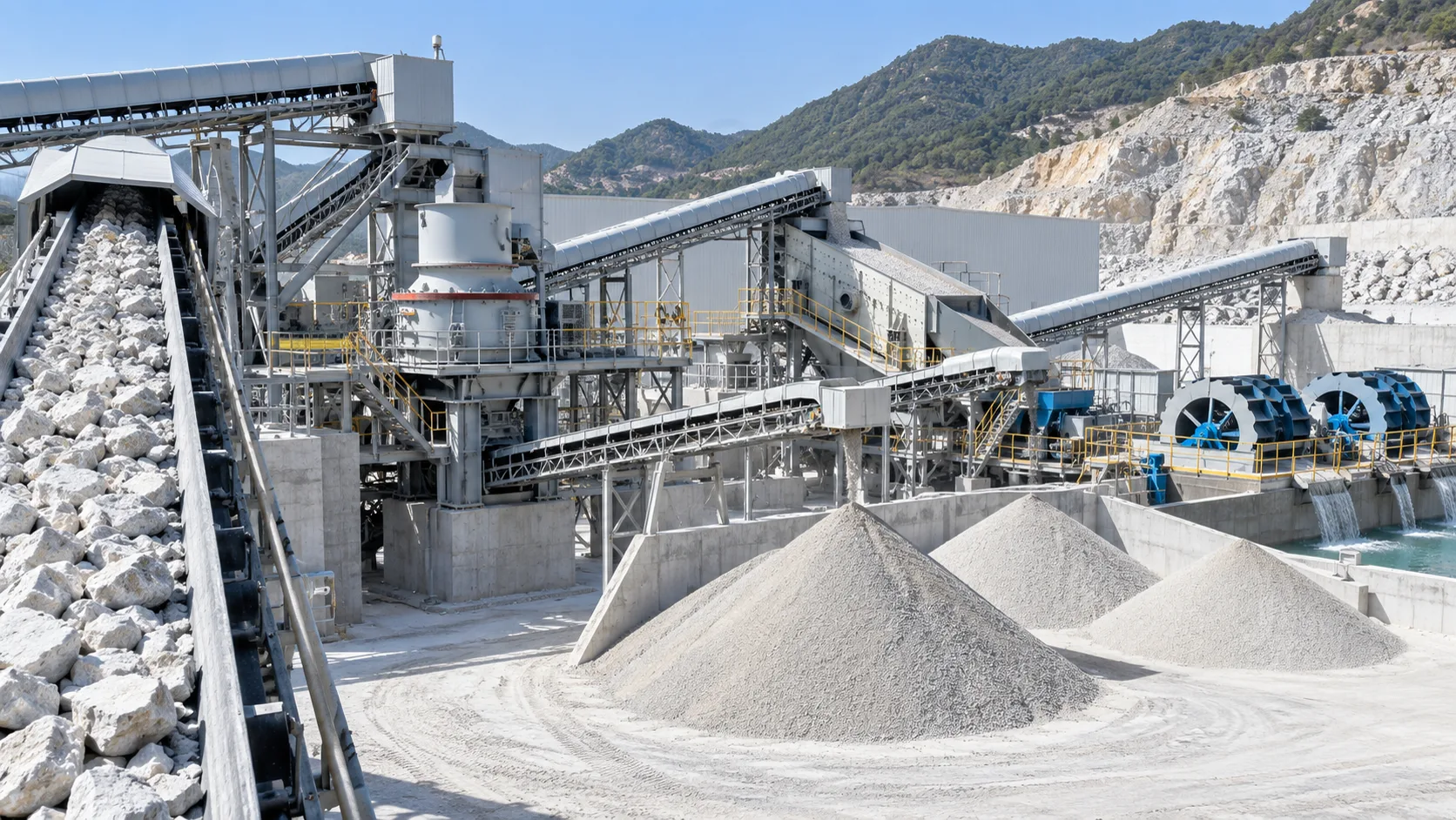 Representative limestone manufactured sand production line