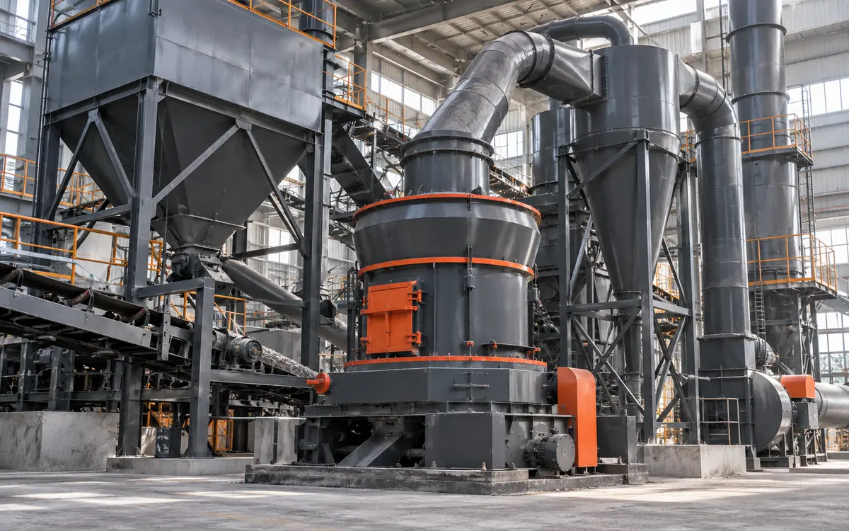 HNLANGBO Raymond Mill in an equipment processing layout