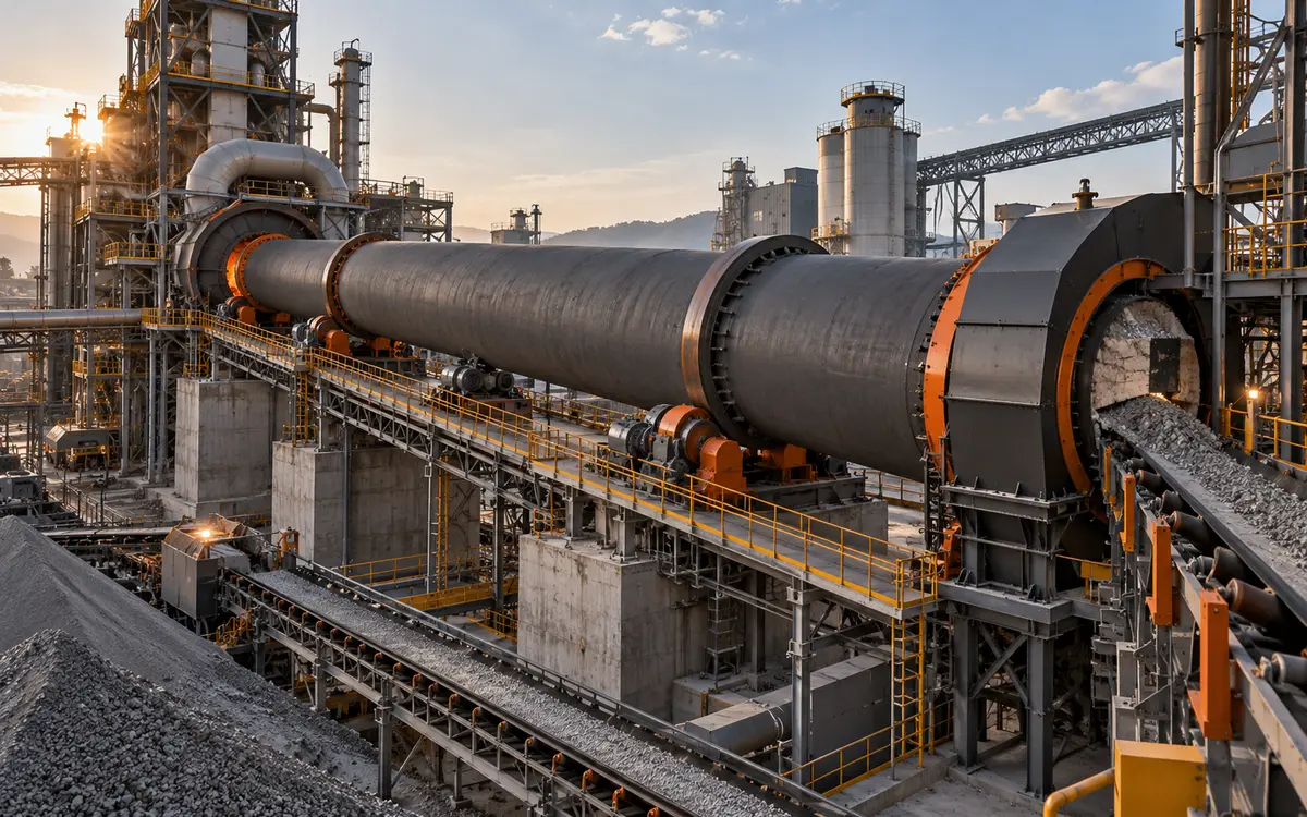 HNLANGBO Rotary Kiln in an equipment processing layout