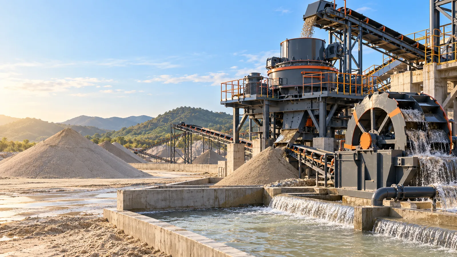 HNLANGBO Sand Making & Washing equipment in a processing setting