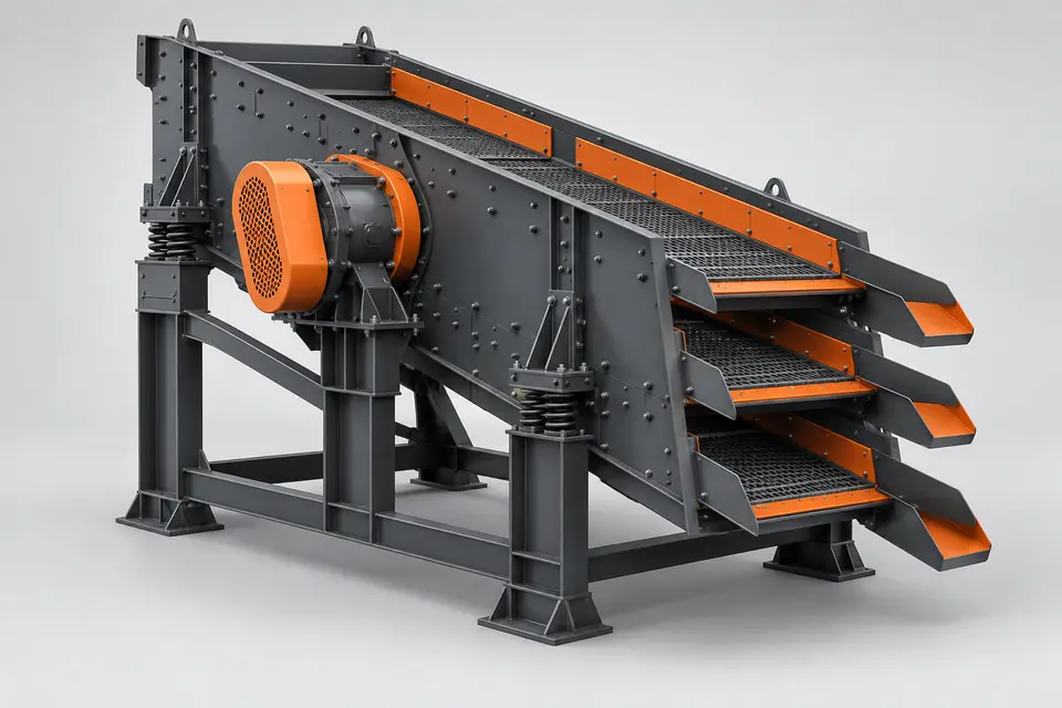 Inclined vibrating screen