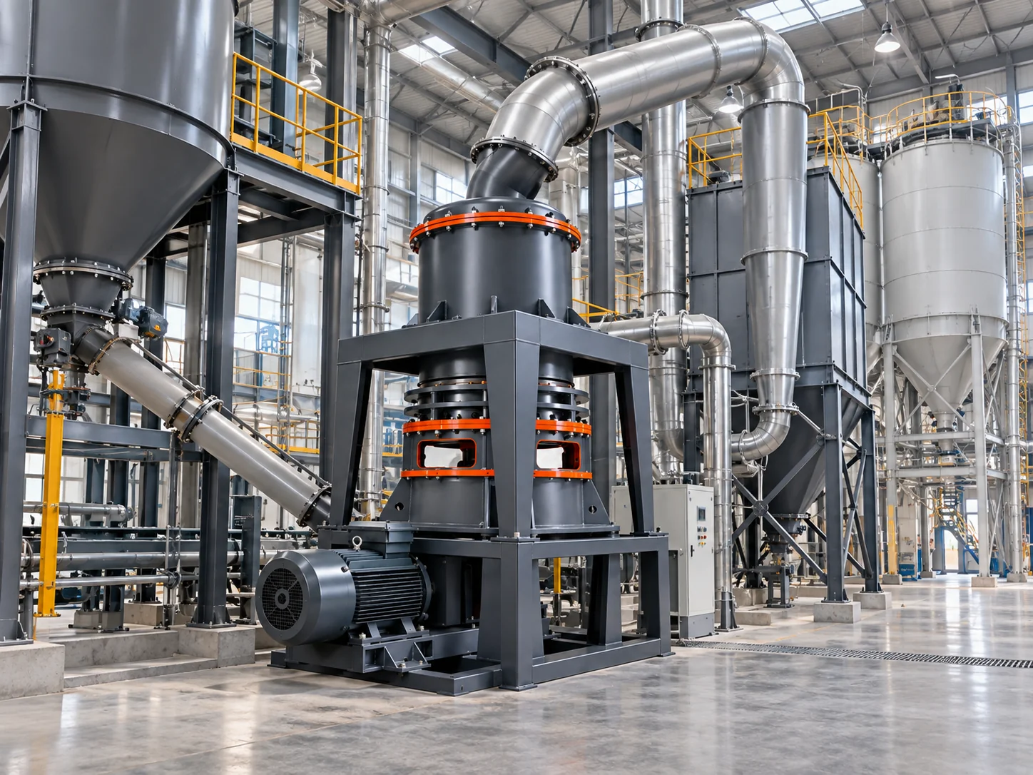 HNLANGBO Ultrafine Mill in an equipment processing layout