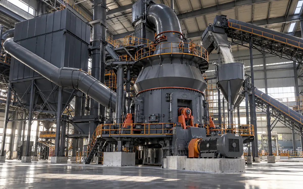 HNLANGBO Vertical Roller Mill in an equipment processing layout