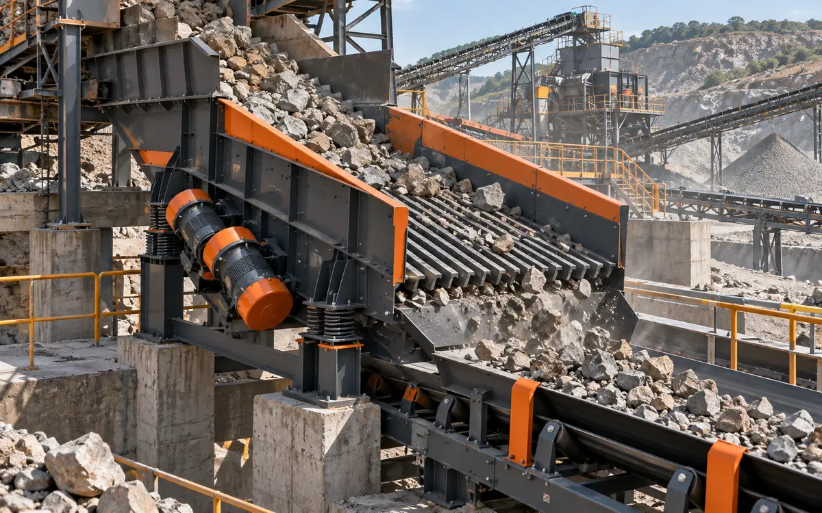HNLANGBO ZSW Vibrating Feeder in an equipment processing layout